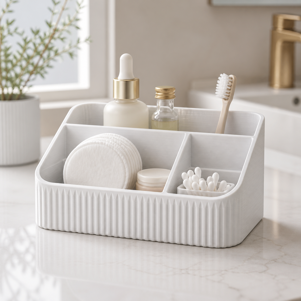 3D Printed Bathroom Countertop Organizer