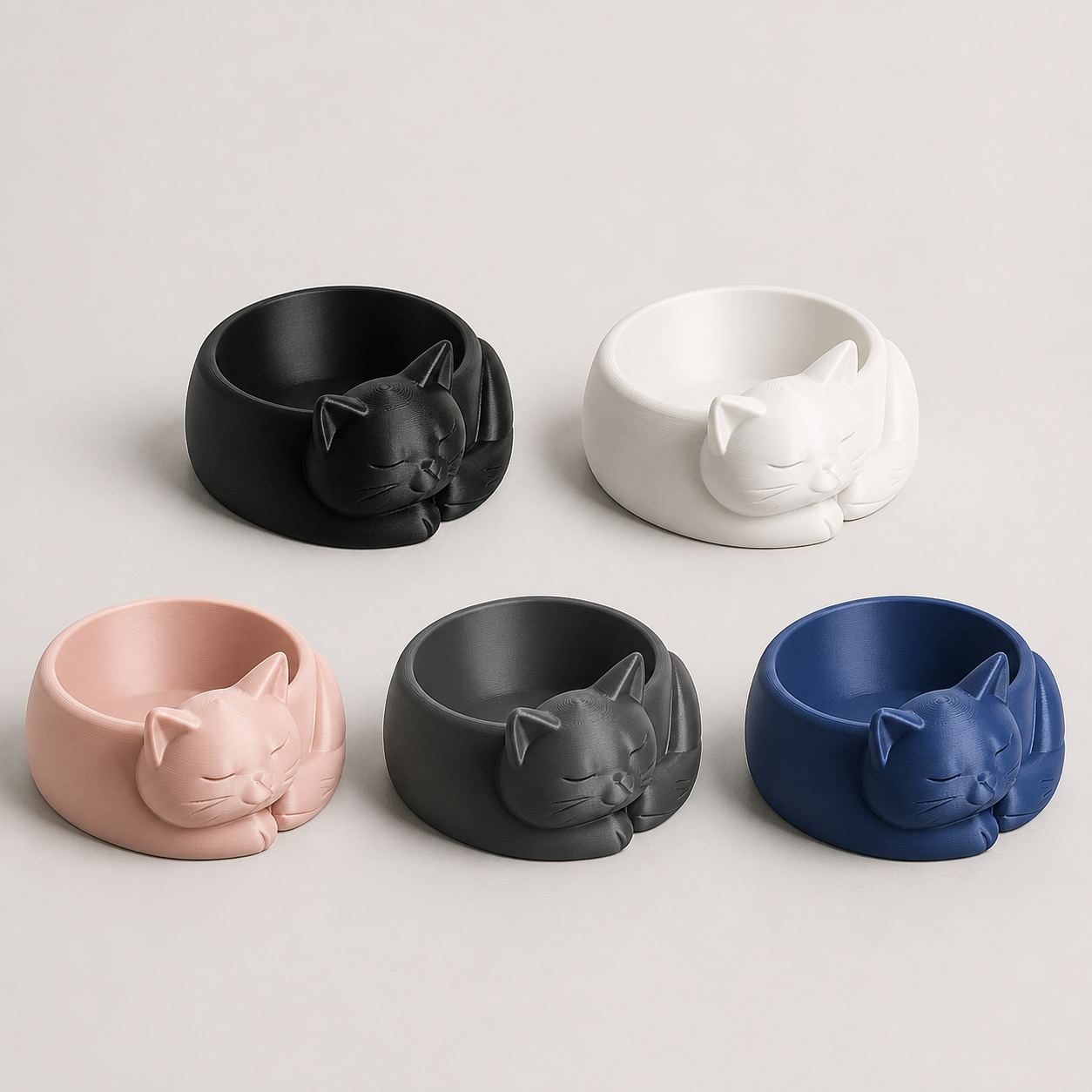 Sleeping Cat Candy & Storage Bowl – 3D Printed - Image 2