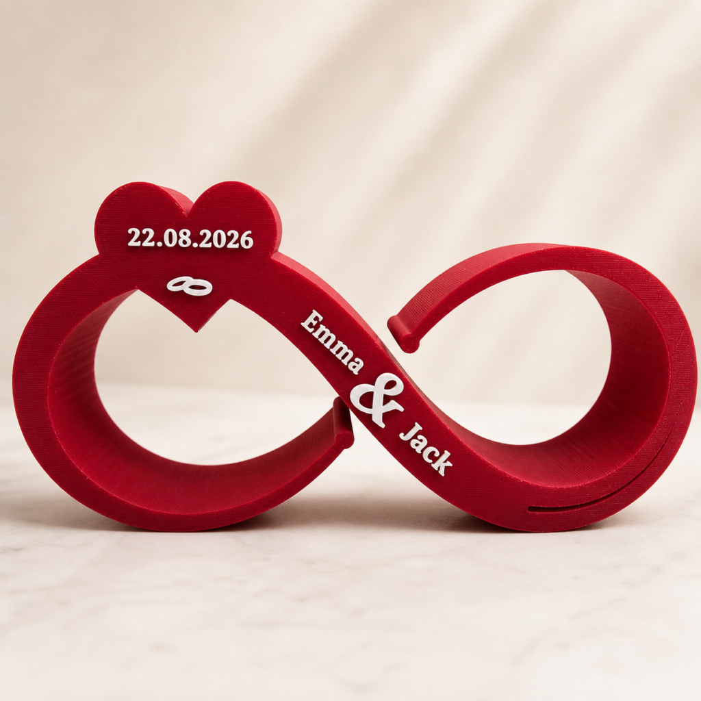 Personalised Infinity Symbol Keepsake – Custom Names & Date
