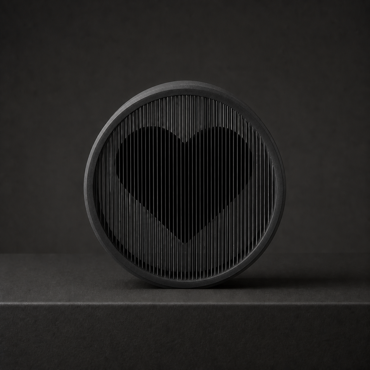 Suspended Heart – 3D Printed Optical Art - Image 3