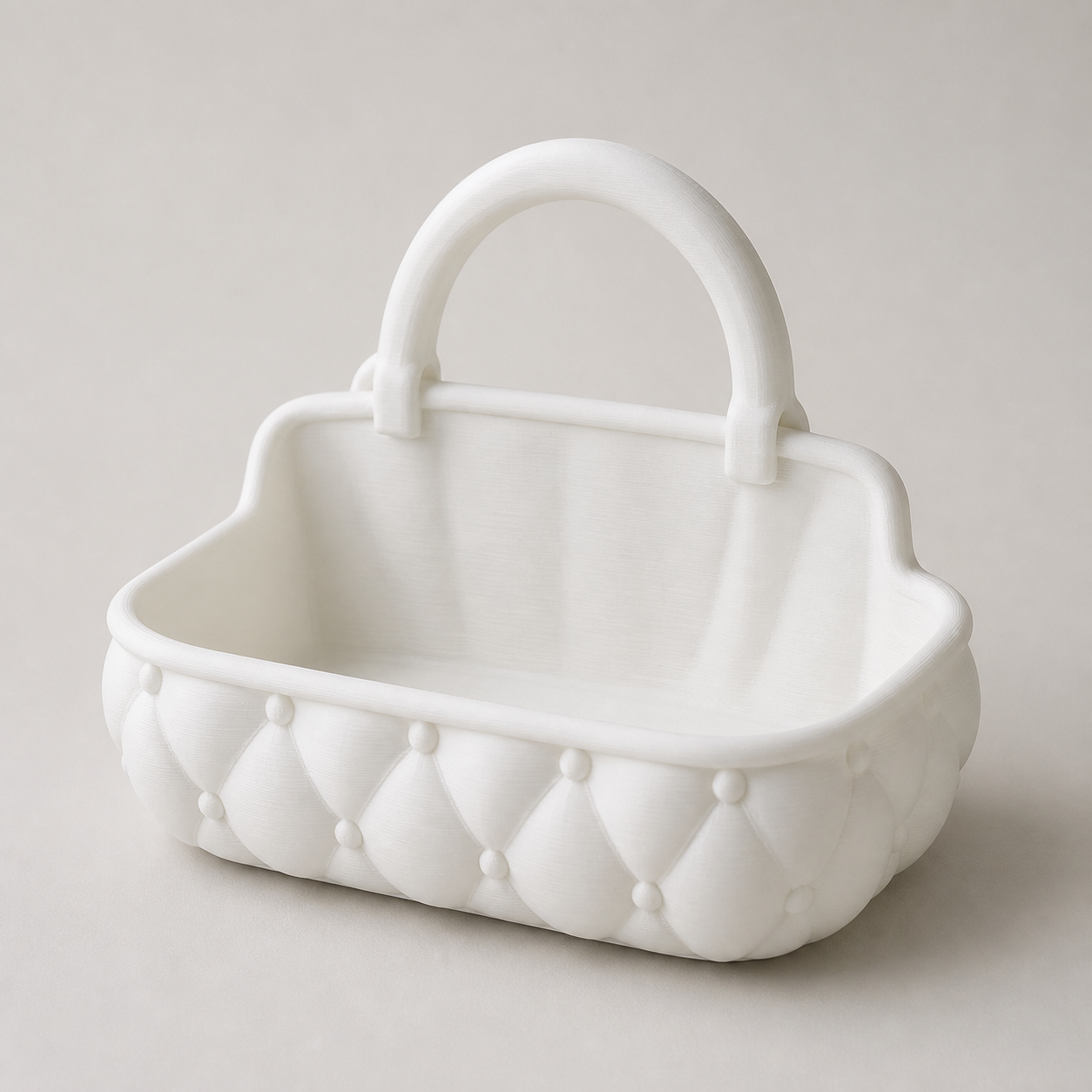 Tufted Handbag Makeup Organiser – 3D Printed - Image 2